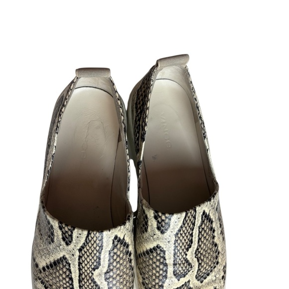 Vince Snake Print Loafers in Cream and Brown - Picture 5 of 7